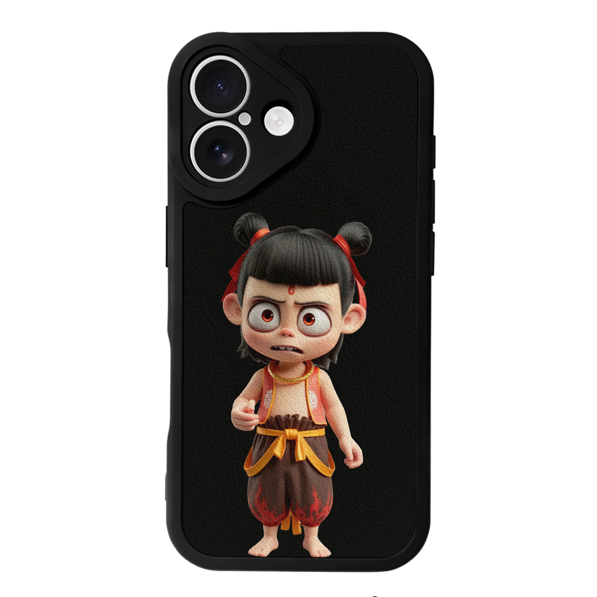 （画像用） Ne Zha 2 ナタ 魔童の大暴れ 【iPhone 16シリーズ対応】シリコンスマホケース（レザー調） 材質：シリコン